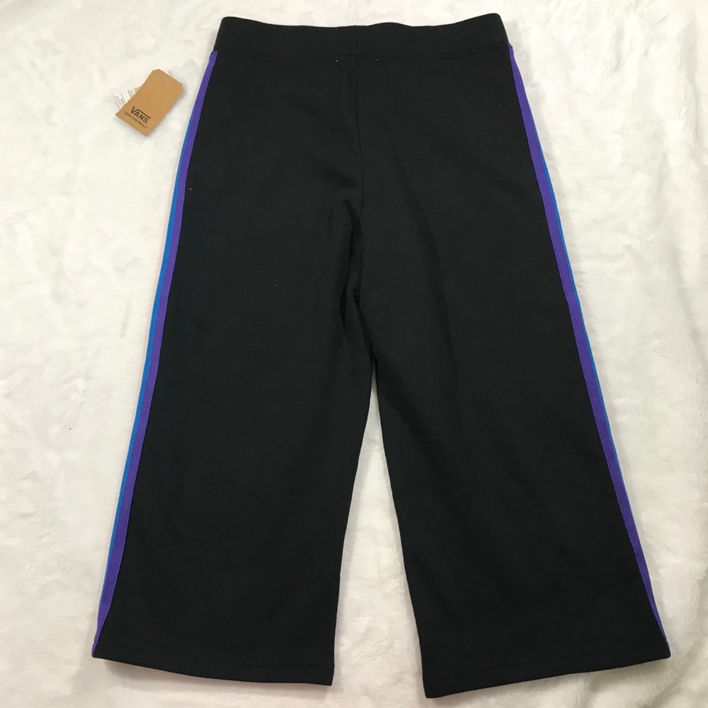 NWT VANS Rainee rainbow crop pants black stripe Sm - Picture 6 of 8